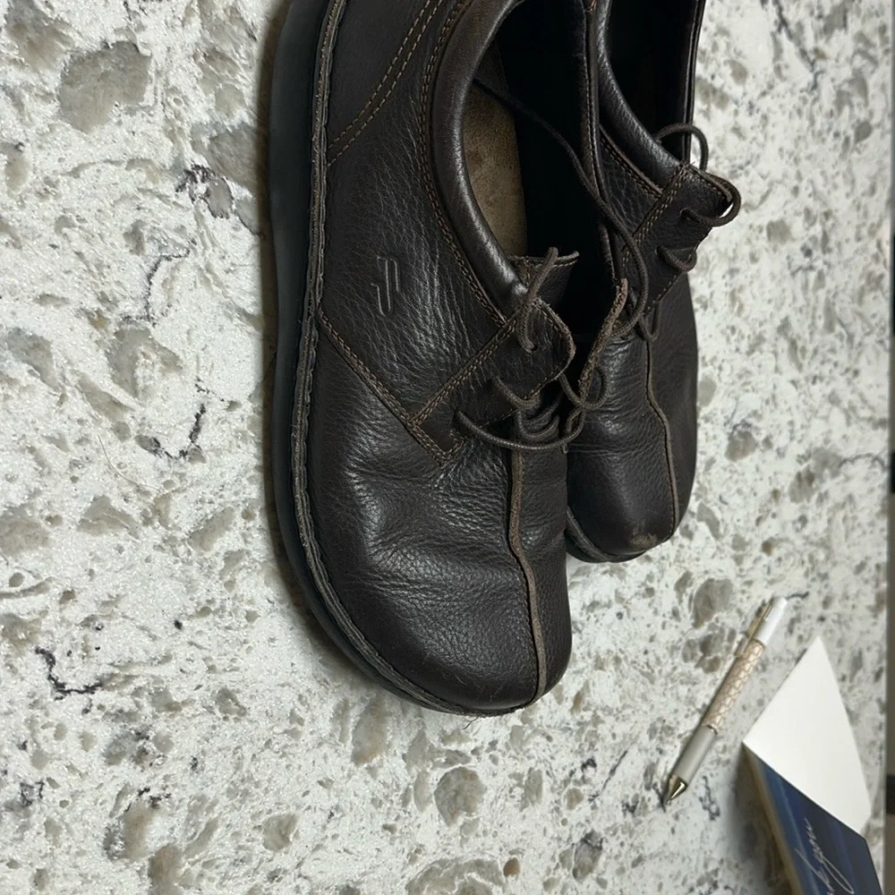 Men's footprints Birkenstock Brown Leather Shoes - Picture 8 of 9